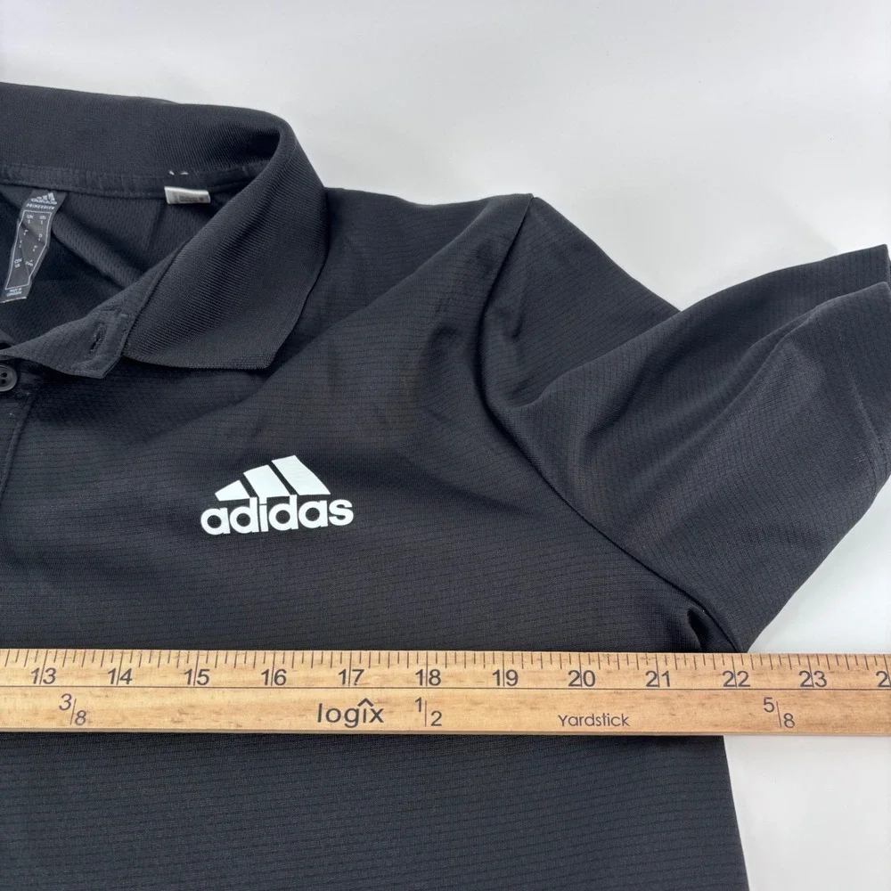Adidas Primegreen Polo Shirt Mens Large Black Short Sleeve Performance Golf Top